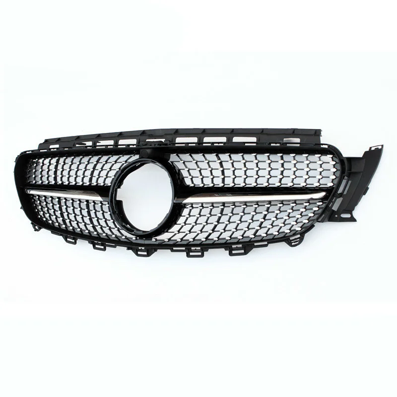 

Modified Diamond Gypsophila GT ABS Bright Black And Silver Racing Grills, Fit For Mercedes-Benz E-class Four-door W213 2016-2021