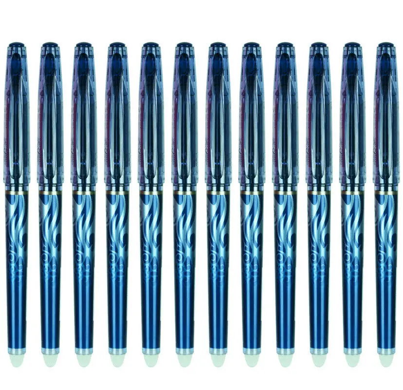 Pilot BL FRP5 Frixion Extra Fine Needle Point стираемые 12 ручек 0 5 мм красный/черный/синий/черный цвет|