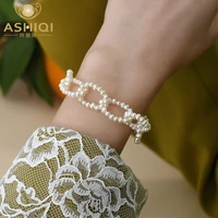 ashiqi natural freshwater pearl necklace 925 sterling silver bracelet fashion jewelry for women gifts