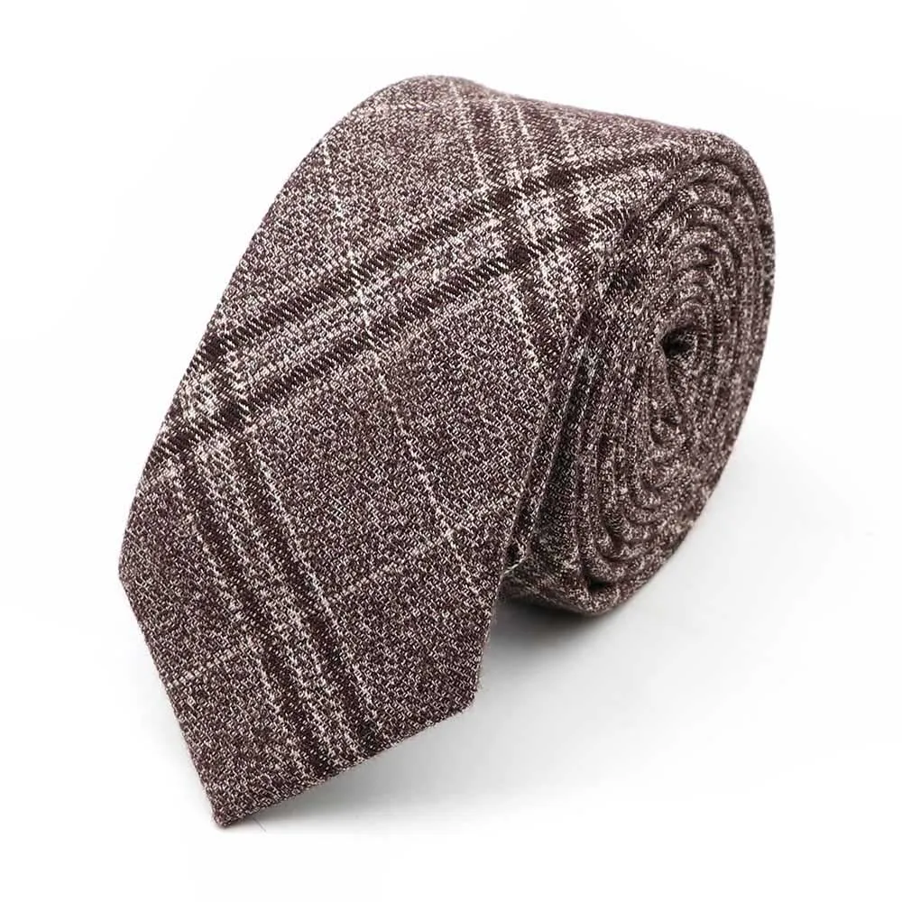 100 хлопок полосатый клетчатый коричневый серый красный мужской галстук 6 см
