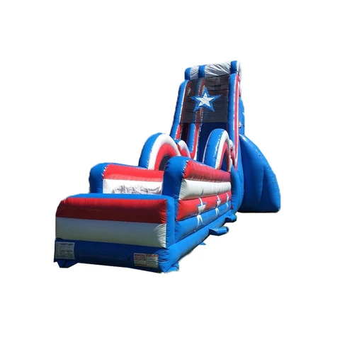 Гигантская надувная горка, надувная водная горка с бассейном - изображение