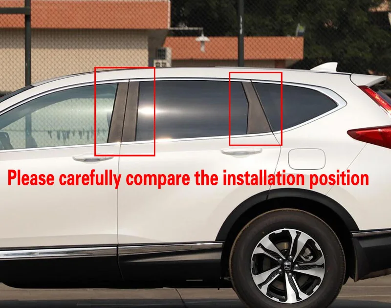 Стайлинг автомобиля углеродное волокно отделка окна украшение средняя наклейка