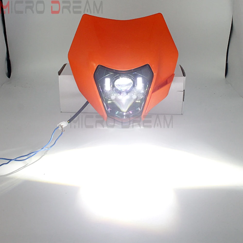 

LED Visor Headlight Dual Sport HI/LO Beam For EXC-F EXC XC XCF XC-W 6 Days TPI EXC-F 250 300 350 450 500 530 690 SMCR 2014-2020