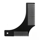 Новинка Джентльмен Усы моделирование шаблон двухсторонняя машинка для стрижки бороды и усов; Расческа для укладки волос Расческа для бороды, из нержавеющей стали инструменты для обработки