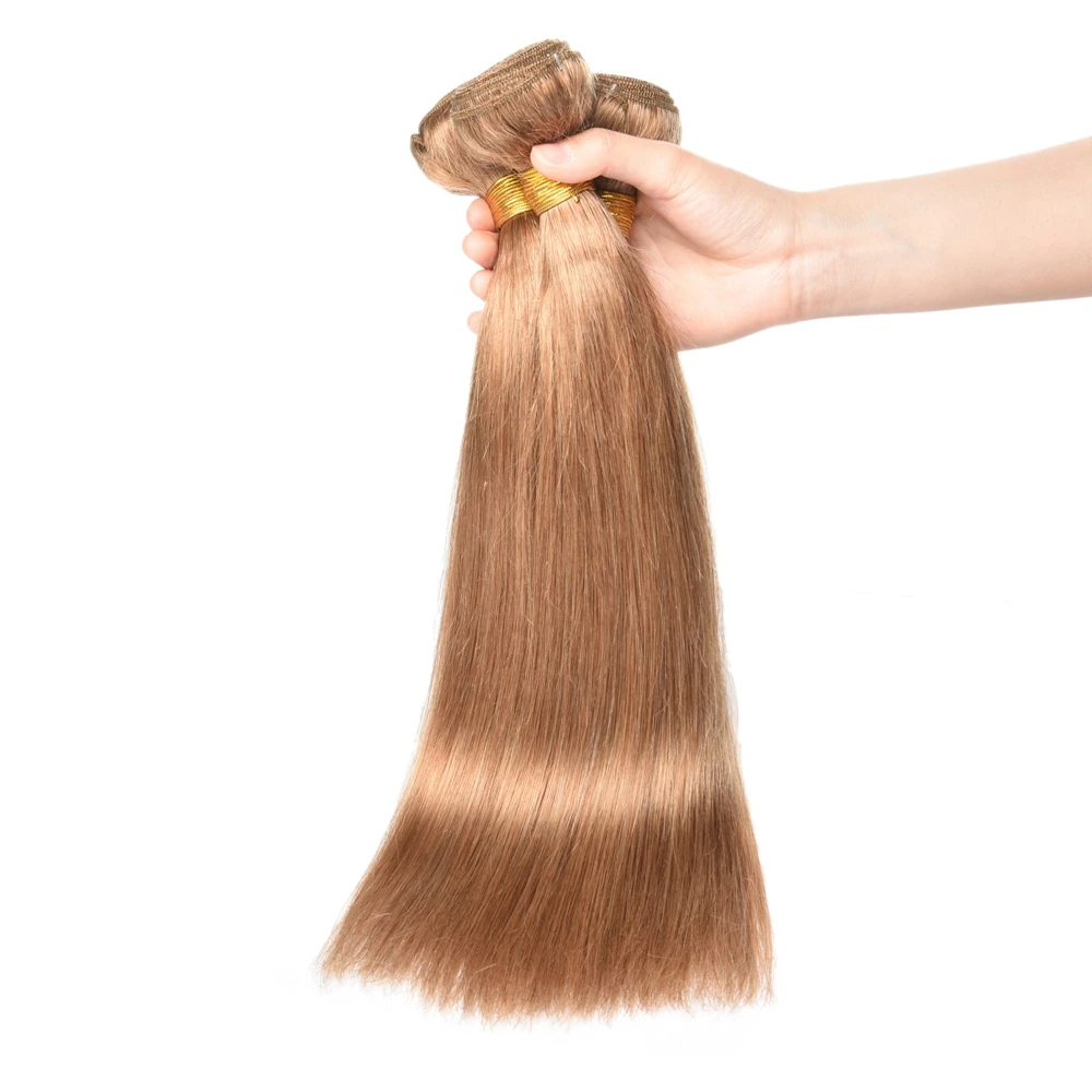 Мёд светлые пряди с закрытием Remy 27 бразильские вплетаемые волосы прямые