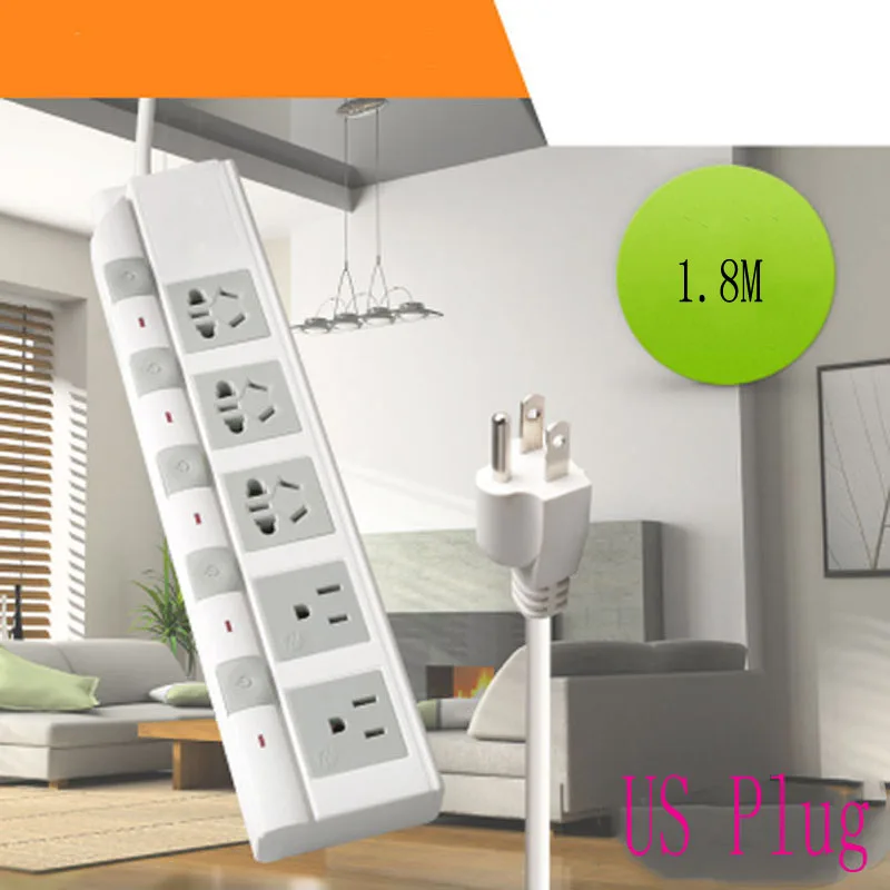 Удлинитель питания с защитой от перенапряжения штепсельная вилка стандарта США 5