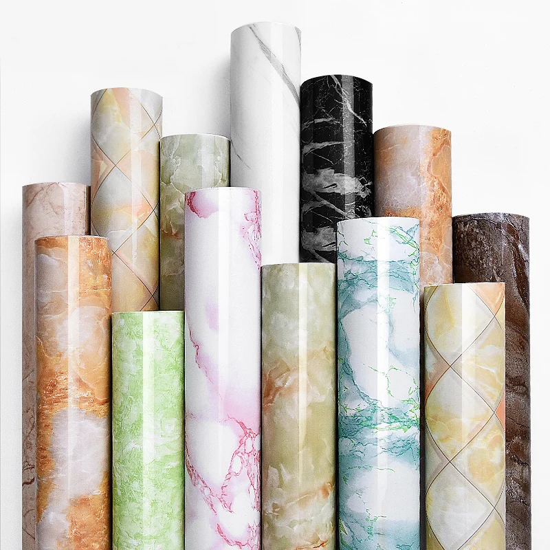 Настенные водонепроницаемые обои с мраморным рисунком термостойкие 3d