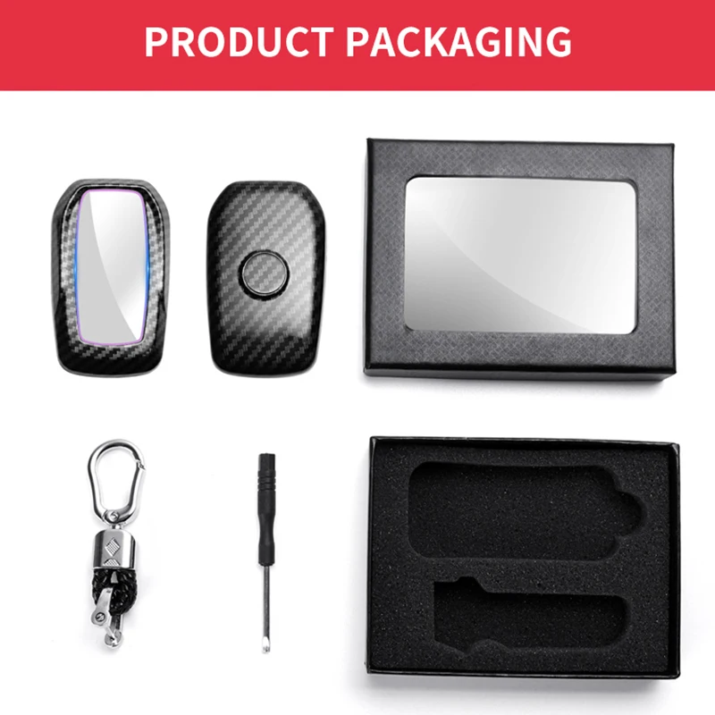 

ABS Carbon Fiber Car Remote Key Case Fob Cover For Toyota Corolla Reiz Auris Avensis Verso Yaris Aygo Rav4 Scion TC IM 2015 2016