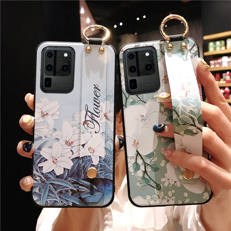Wrist Strap Case For Samsung Galaxy A50 A51 A50s A30s A70 A71 Note 8 9 10+ S8 S9 S10 S20 Plus Ultra S10+ Phone Holder TPU Cover | Мобильные