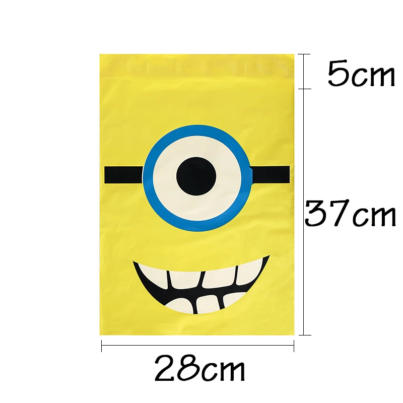 28x42cm Minions Фламинго Поли Мейлер клейкие Конверты Сумки Курьер Подарочный пакет пластиковые почтовые коробки для игрушек упаковка печатные сумки индивидуальный логотип - Цвет: 28x42cm Minions