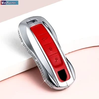 car key case cover remote holder shell for porsche panamera 971 cayenne macan boxster taycan 718 911 cayman accessories