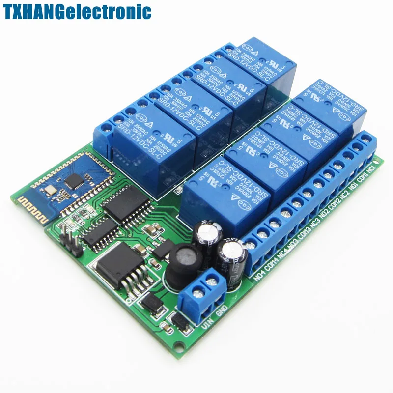 8 каналов 12 в Bluetooth реле Android Мобильный пульт дистанционного управления