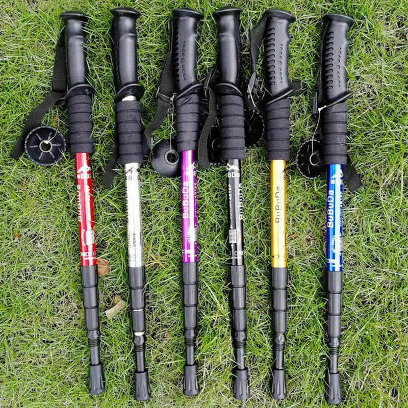 

Light Hking Walking Sticks Adjustable Aluminum Trekking Poles Climbing Sticks Cane Anti Shock Assemble Hiking Poles for Adult
