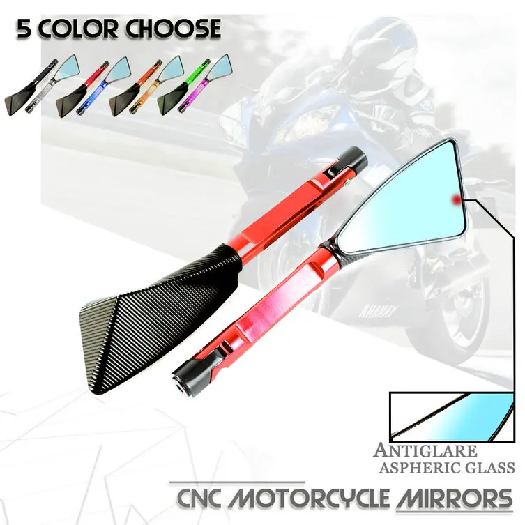 Алюминиевое мотоциклетное зеркало с ЧПУ Аксессуары для мотоцикла треугольное