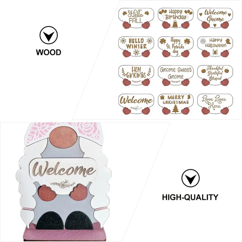 

1 Set Wooden Party Desktop Decoration Gnome Premium Adorable Wooden Gnome