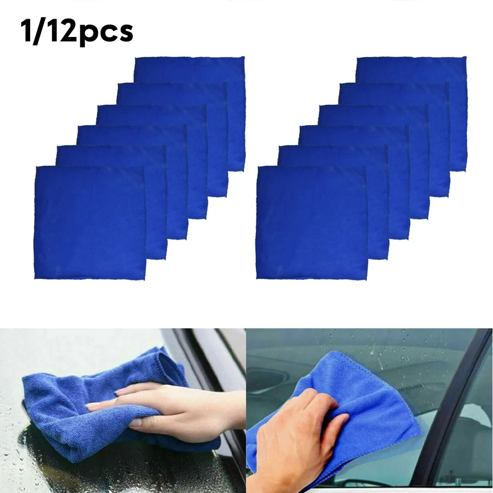 

Blue Microfiber Cleaning Cloth No-Scratch Rag Car Polishing Detailing Towel Superfine Fiber Towels