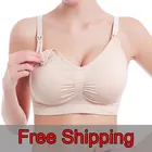 Бюстгальтер Wirefree для грудного вскармливания, бюстгальтер для кормящих матерей для беременных женщин, бюстгальтер большого размера, Бюстгальтер для кормления, дышащий