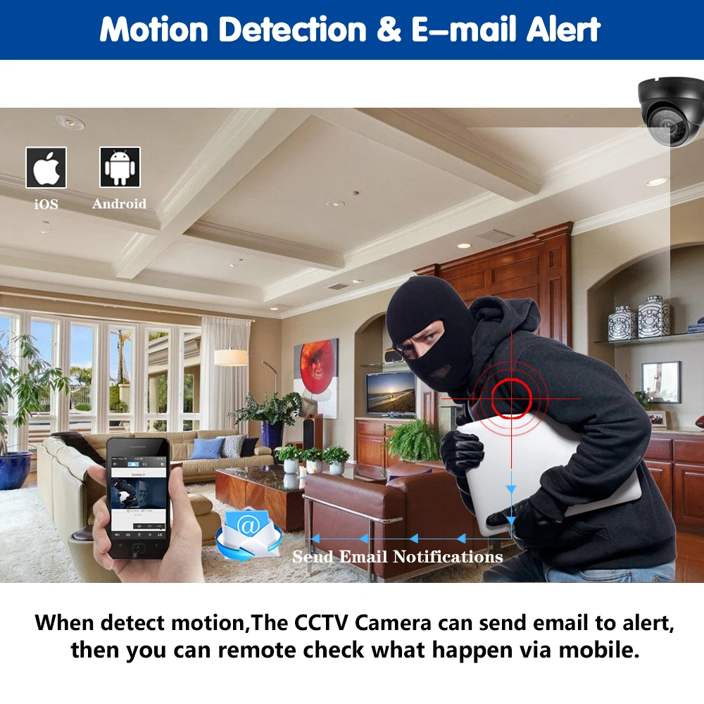 Камера видеонаблюдения AHD аналоговая Водонепроницаемая уличная камера с