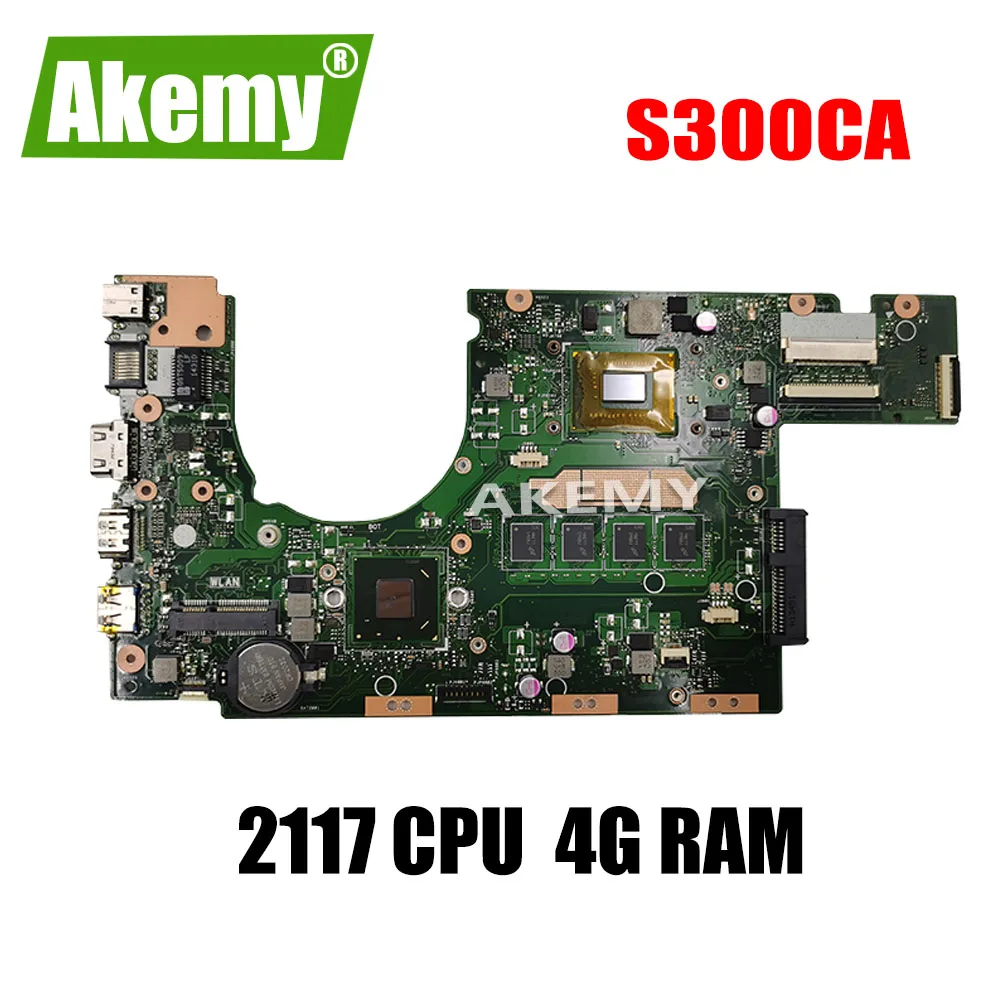 С 4G RAM 2117 CPU S300CA материнская плата для ноутбука For Asus VivoBook S300C S300 тест оригинальная |