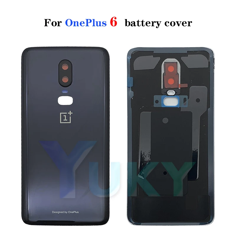 Оригинальное стекло для OnePlus 6 6T Задняя Крышка батарейного отсека задняя крышка