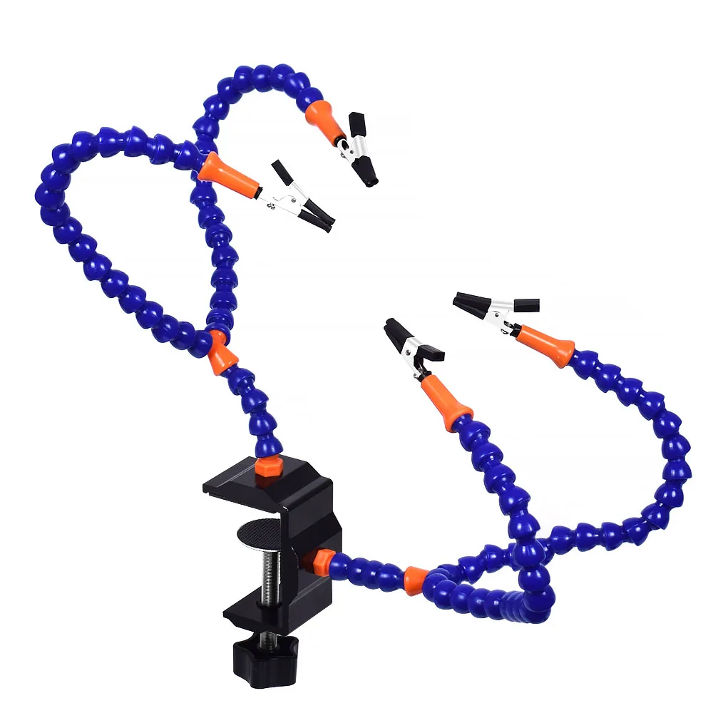 Black Welding Holder NEWACALOX сторонний инструмент Настольный зажим для пайки Рука помощи Гибкая рука Аллигатор зажим печатной платы Держатель подставка Подставка для паяльника - Цвет: Black Welding Holder