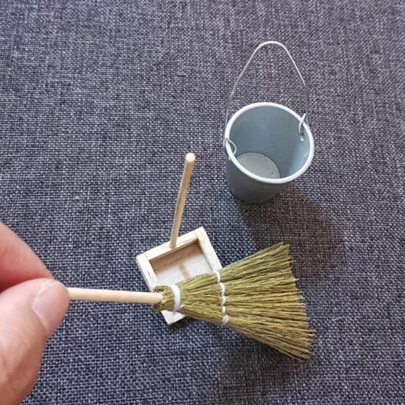 1:12 Кукольный домик миниатюрная сказочная садовая метла инструменты для чистки S/L
