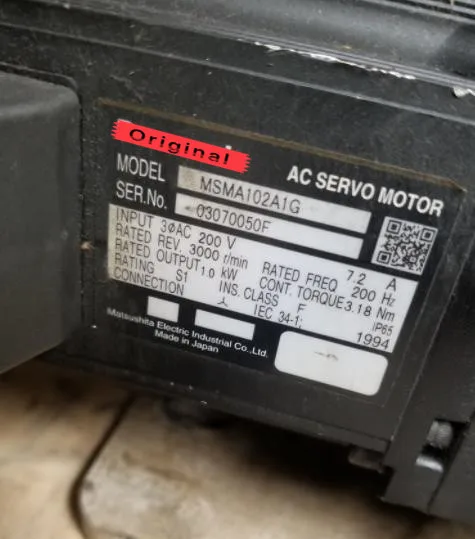 

Оригинальный Серводвигатель MSMA102A1G