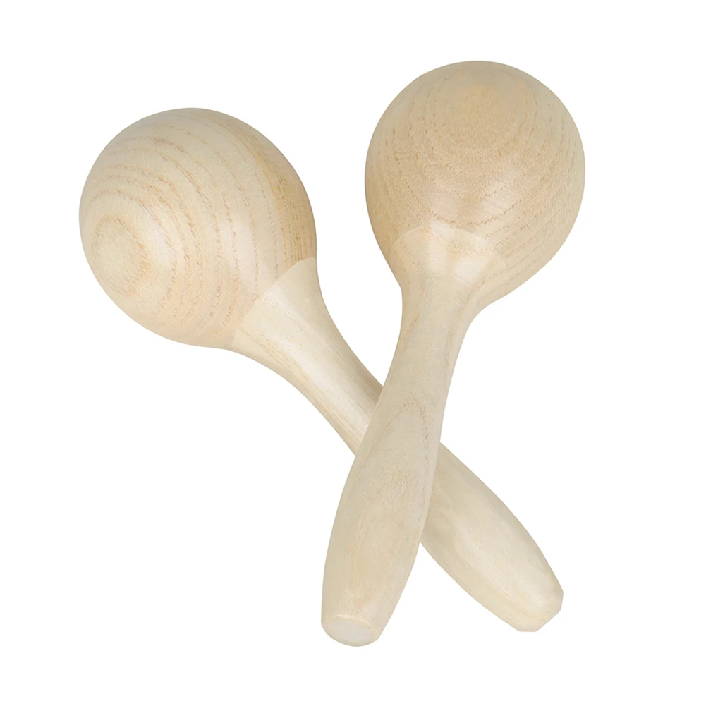 

2pcs Kids Baby Maraca Toy Wooden Rattles Percussion Musical Party Instrument Educational Funny Toys Children Christmas Gift