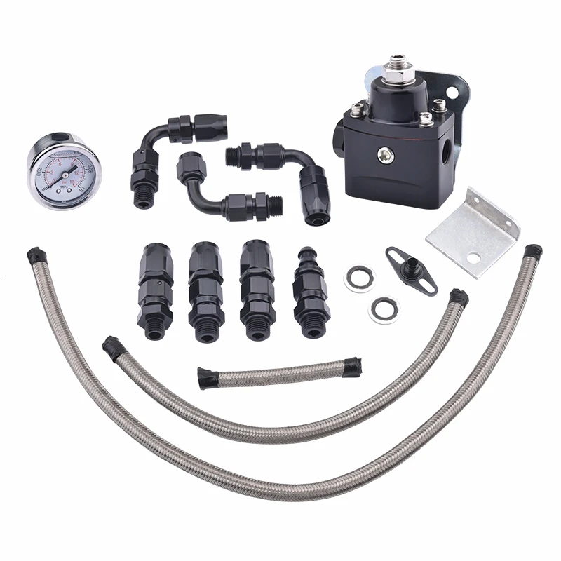 SPEEDWOW Универсальный Регулируемый регулятор давления топлива с манометром + AN6