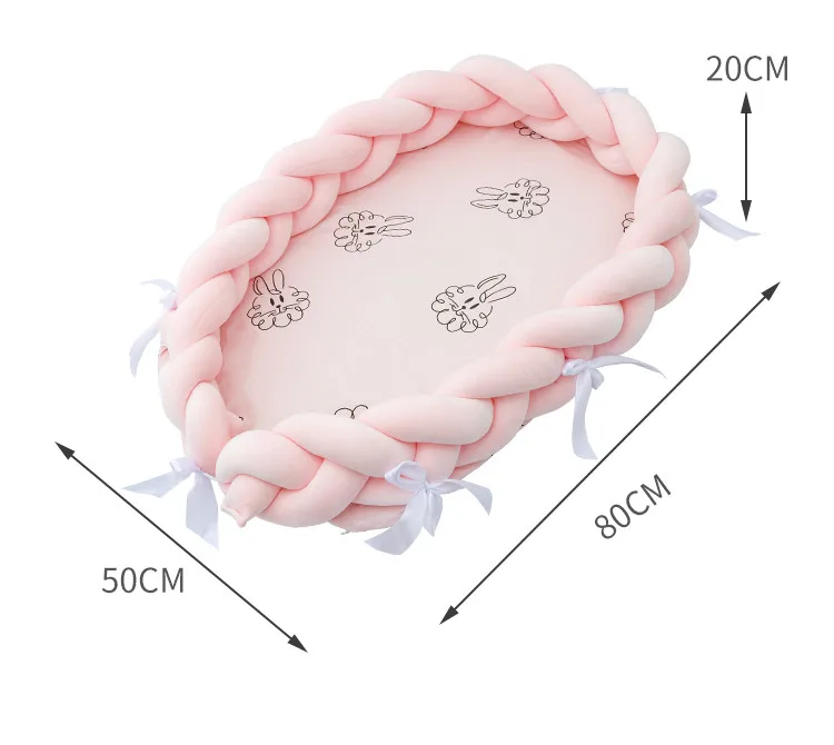 Портативная кровать для новорожденных съемная хлопковая защитная подушка