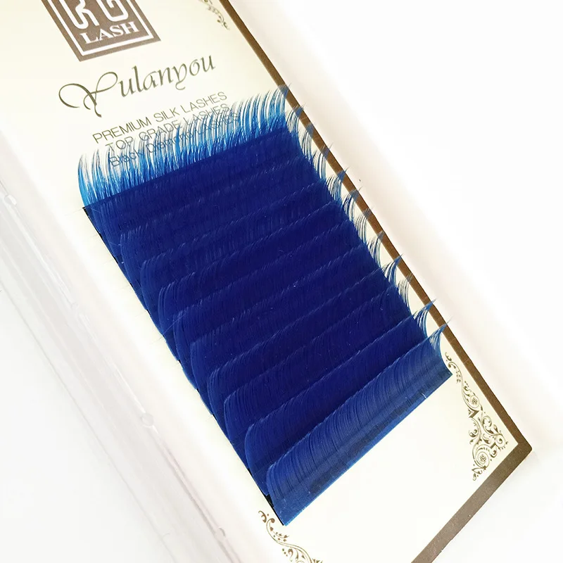 Накладные ресницы GLAMLASH из искусственной норки Премиум зеленые и красные