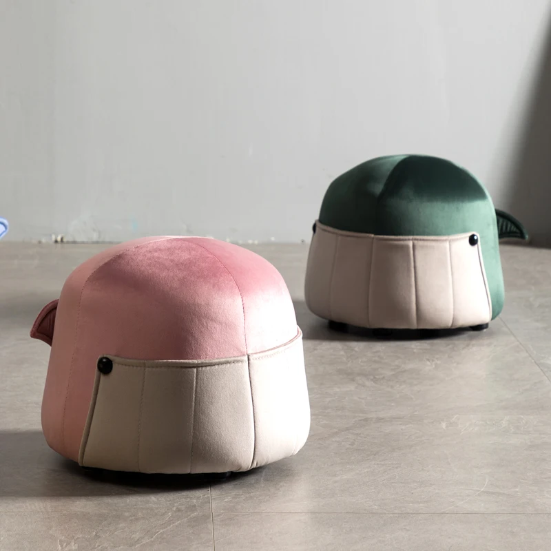 Plywood small stool children's round shoe changing sofa foot low household |