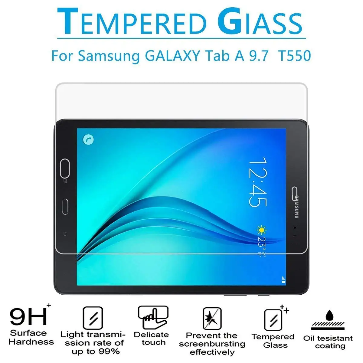 Защитная пленка для экрана закаленное стекло Samsung Galaxy Tab A 9 7 T550 SM-T550 SM-T551 SM-T555