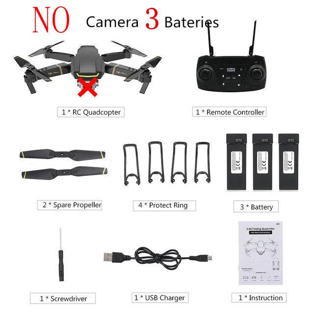 No Camera Black 3B Global GW89 Радиоуправляемый Дрон с камерой 1080P HD Wifi FPV Gesture Фото Видео удержание высоты складной Радиоуправляемый квадрокоптер для начинающих VS E58 - Цвет: No Camera Black 3B