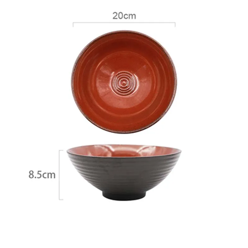 

FANCITY Japanese kiln turned ceramic ramen bowl, large soup noodle household beef instant fruit
