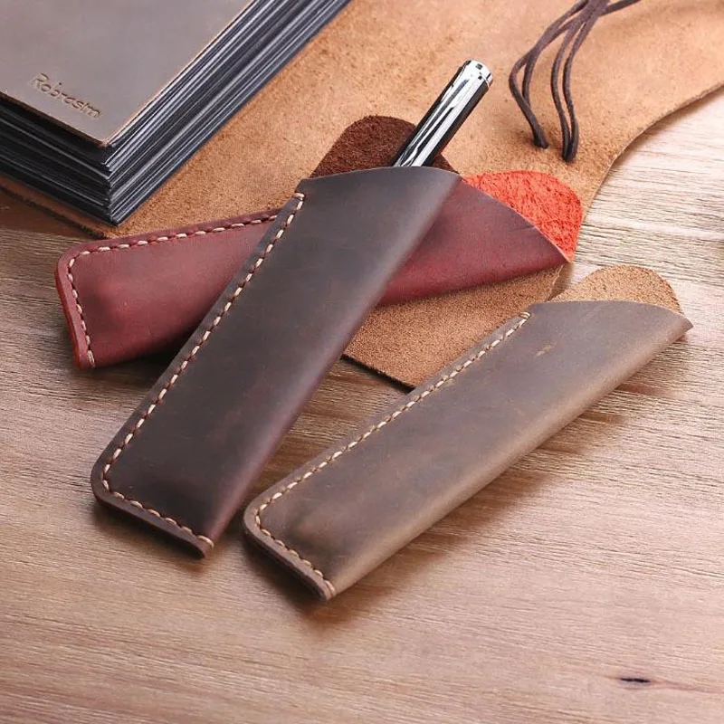 Винтажные Чехлы для карандашей из искусственной кожи ручной работы чехол
