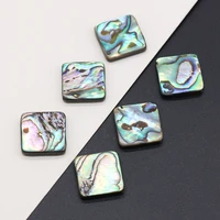 4pcs natural shell loose spacer square abalone shell with hole beads for diy jewelry necklace bracelet accessories size 16mm