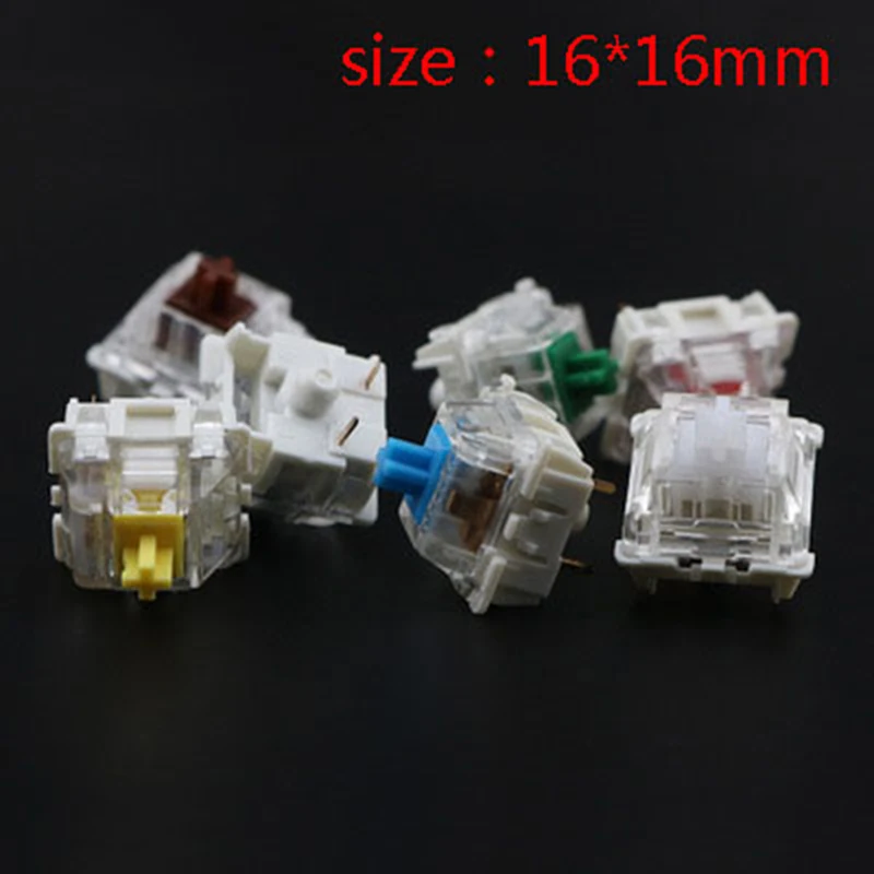 Механическая клавиатура Gateron switch 5 контактов прозрачный чехол синие красные