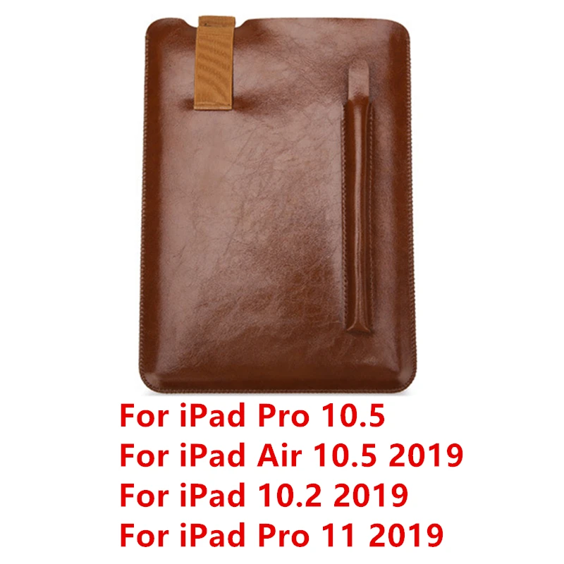 Премиум из искусственной кожи для iPad 9,7 чехол для планшета сумка для iPad Air 2 1 Pro 9,7 10,5 12,9 чехол с карандашом - Цвет: Brown 10.5