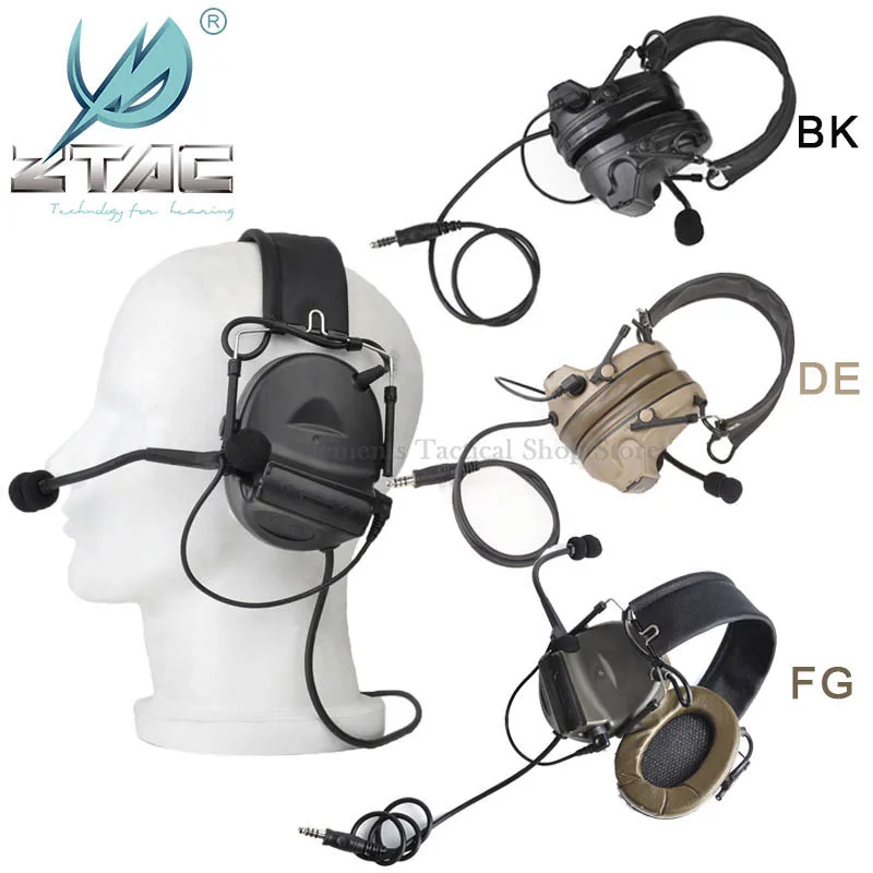 

Z -TAC Peltor Tactical Headphones COMTAC II 2019 Ver Military Headset G:2 Plug Shooting Headphones Military ZH041