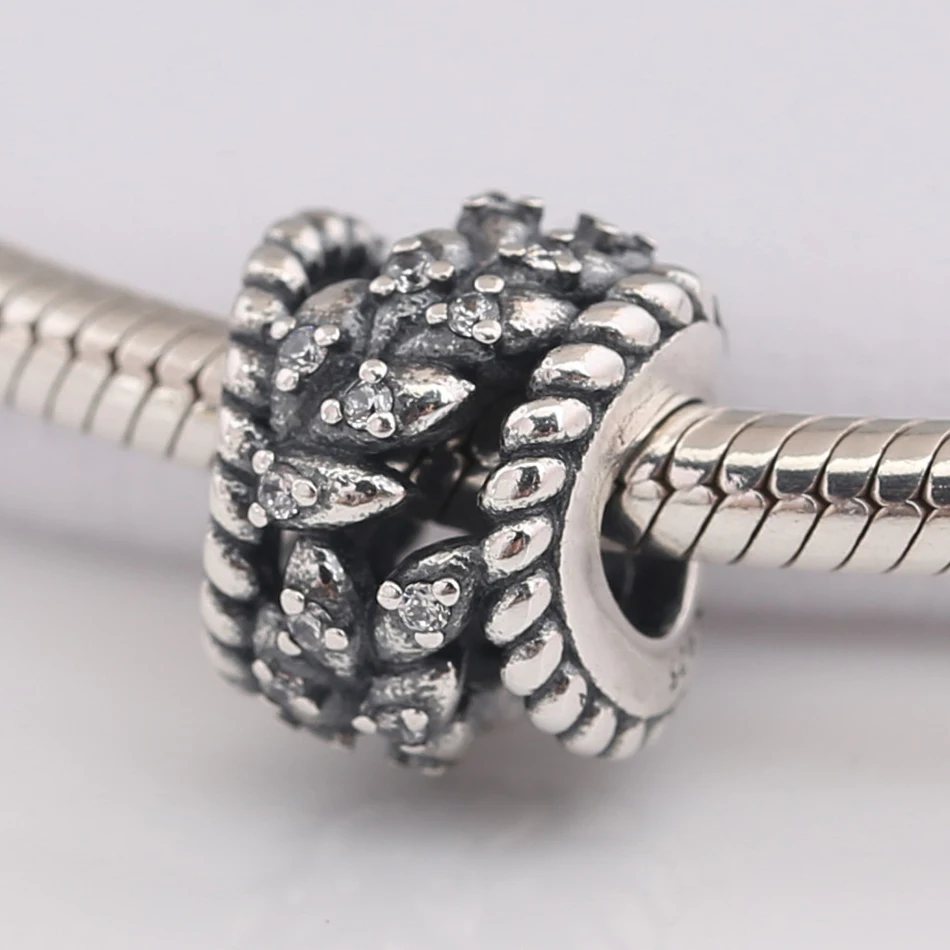 Аутентичные ювелирные изделия S925 Сделай Сам сверкающие зернистые шармы подходят
