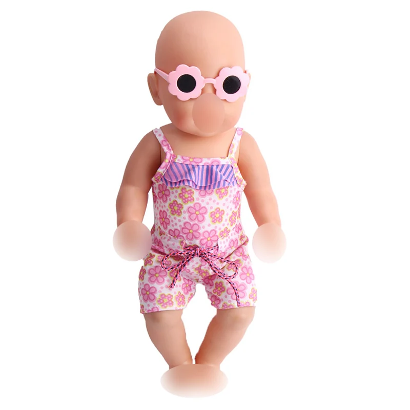 

40-43 Cm Boy American Dolls 2 PCS Bikini Suit Swimming Cap Newborn Baby Toys Accessories Fit 18 Inch Girls Doll Gift f137