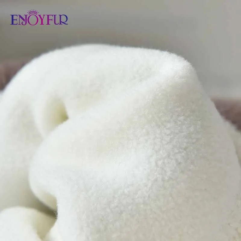 ENJOYFUR/шапки с помпоном из натурального Лисьего меха для мальчиков на зиму теплые