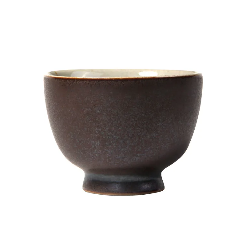 

Black Vintage Teacup Ceramic Chinese Small Home Garden Tea Cup Porcelain Beauty Glazed Juego De Te Kitchen Dining Bar DL60CB