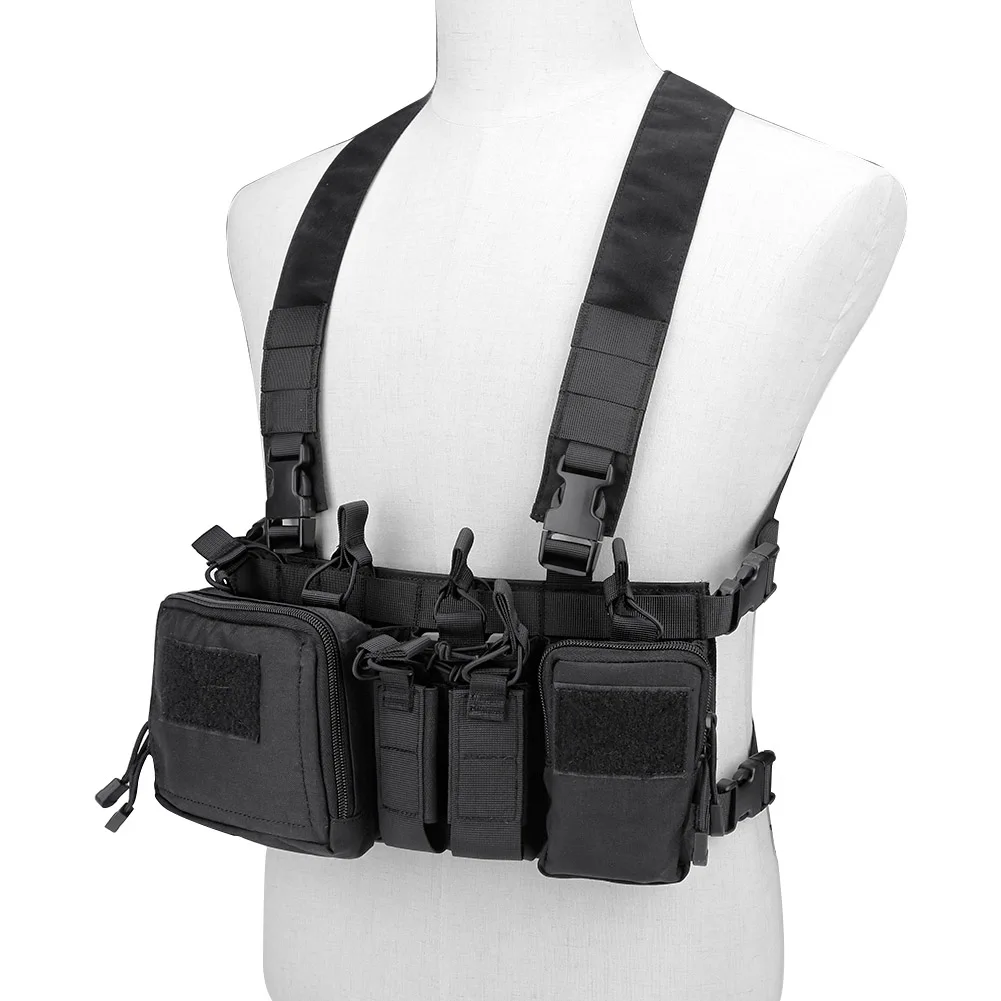 Military Chest Rig Carrier Tactical Vest Airsoft Hunting Paintball ...