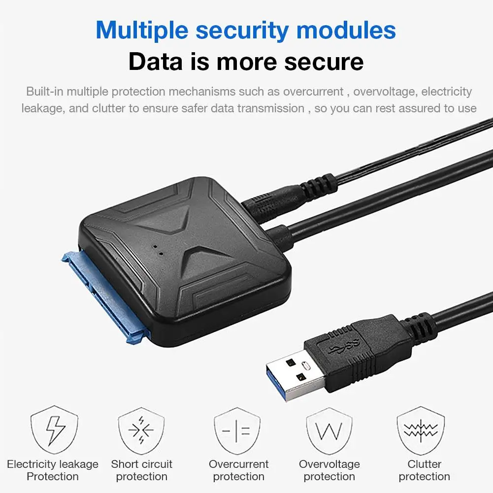 

USB 3.0 To SATA Converter Adapter Convert Cables Support 2.5 Inch/3.5 Inch External SSD HDD Adapter For Hard Drive
