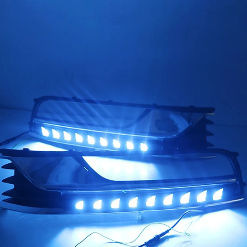 Светодиодный ные дневные ходовые огни DRL противотуманные фары для Volkswagen VW Passat B7