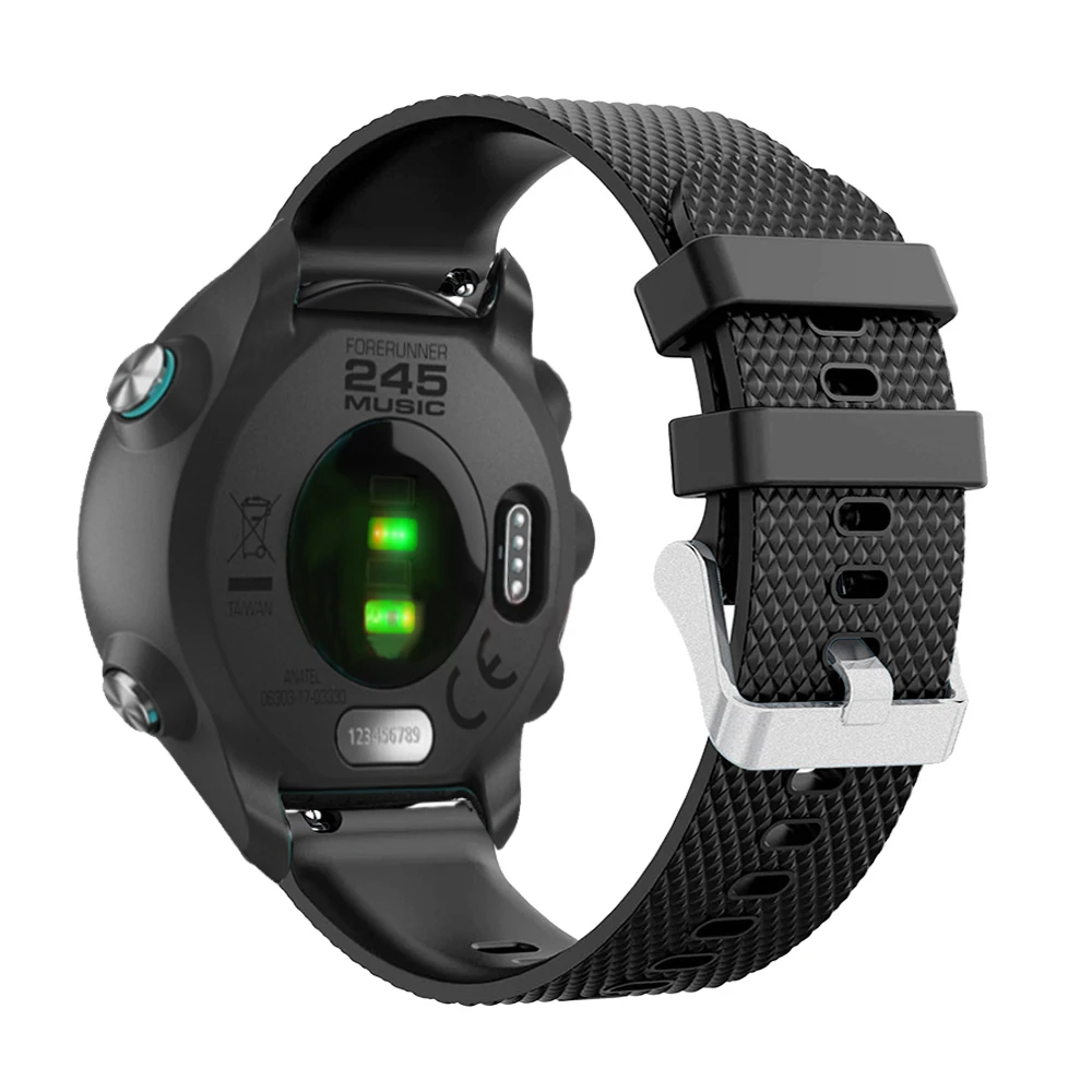 UEBN 20 мм силиконовый спортивный ремешок с текстурой для Garmin Forerunner 245 645 музыка