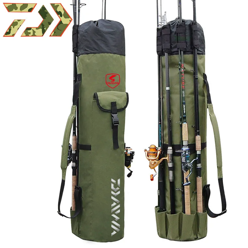 

2020 DAWA Fishing Bags Fishing Portable Multifunction Nylon Fishing Rod Bag Case Daiwa Foldable Fishing Tackle Tools Storage Bag