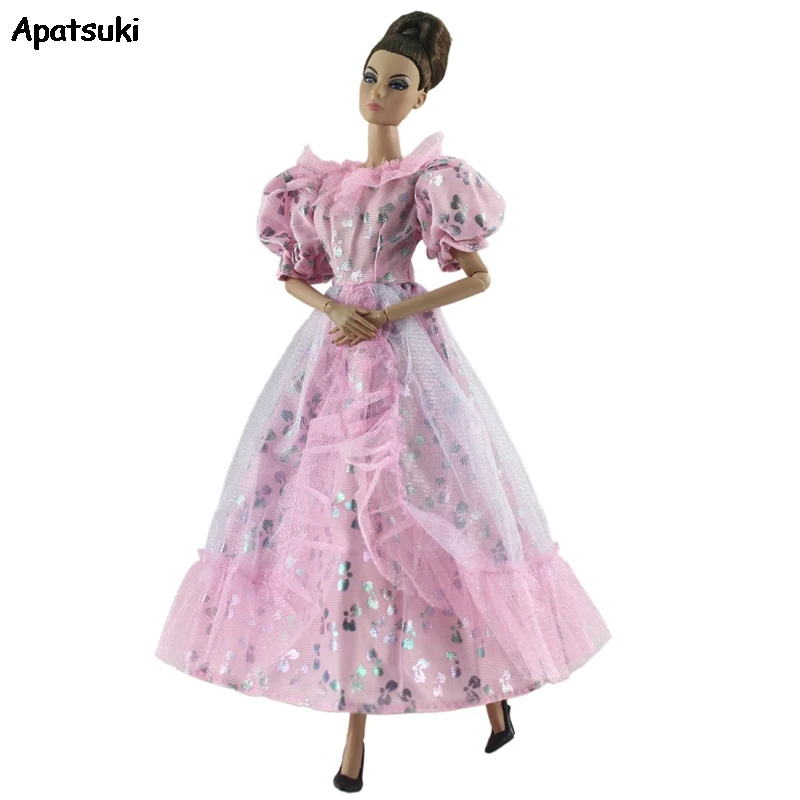 

Розовое Кружевное платье для куклы Барби, вечерняя Женская одежда для шарнирной куклы 1/6, Одежда для куклы, свадебные платья, игрушка для кук...